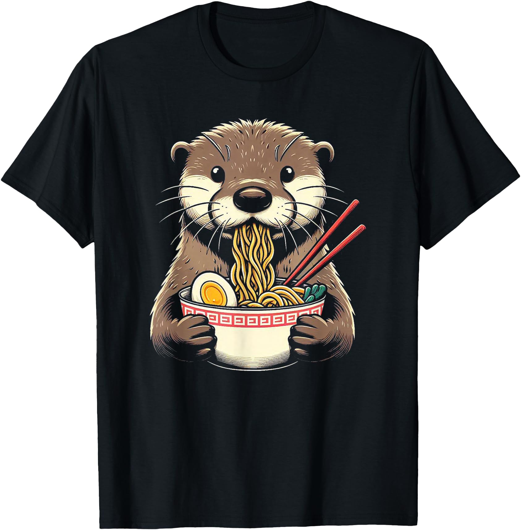 Otter Eating Ramen Japanese Noodles Soup