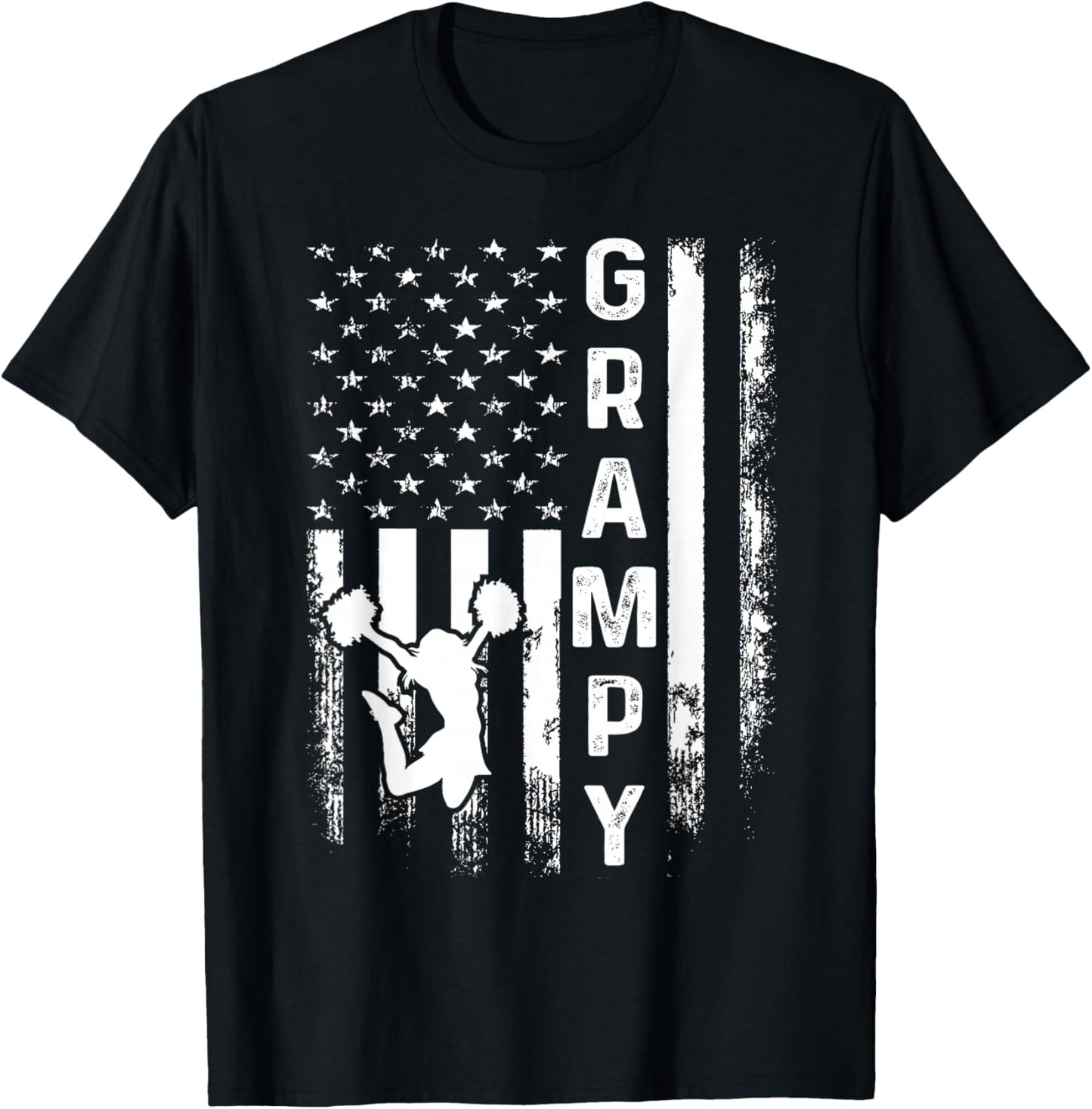 Cheerleader Cheer Grampy America Flag Vintage Xmas