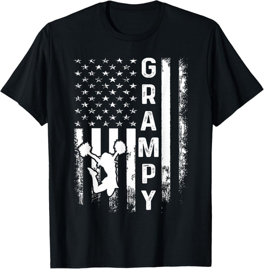 Cheerleader Cheer Grampy America Flag Vintage Xmas