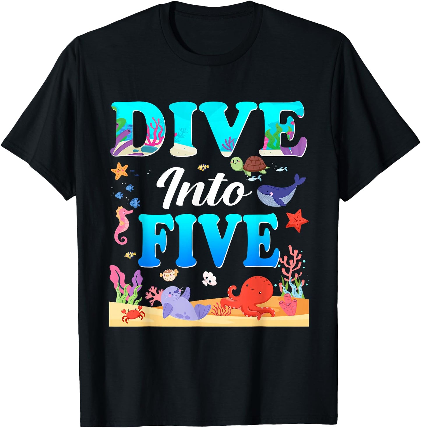 Dive Into Five Birthday Ocean Theme 5th Birthday Boy Girl