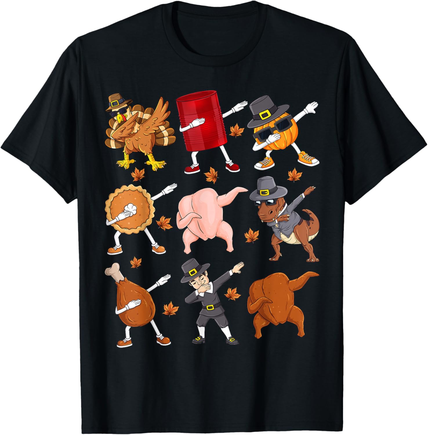 Dabbing Turkey T Rex Pilgrim Thanksgiving Boys Kid Funny Dab