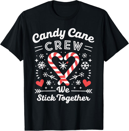 Christmas Candy Cane Heart Holiday Family Matching Pajama T-Shirt