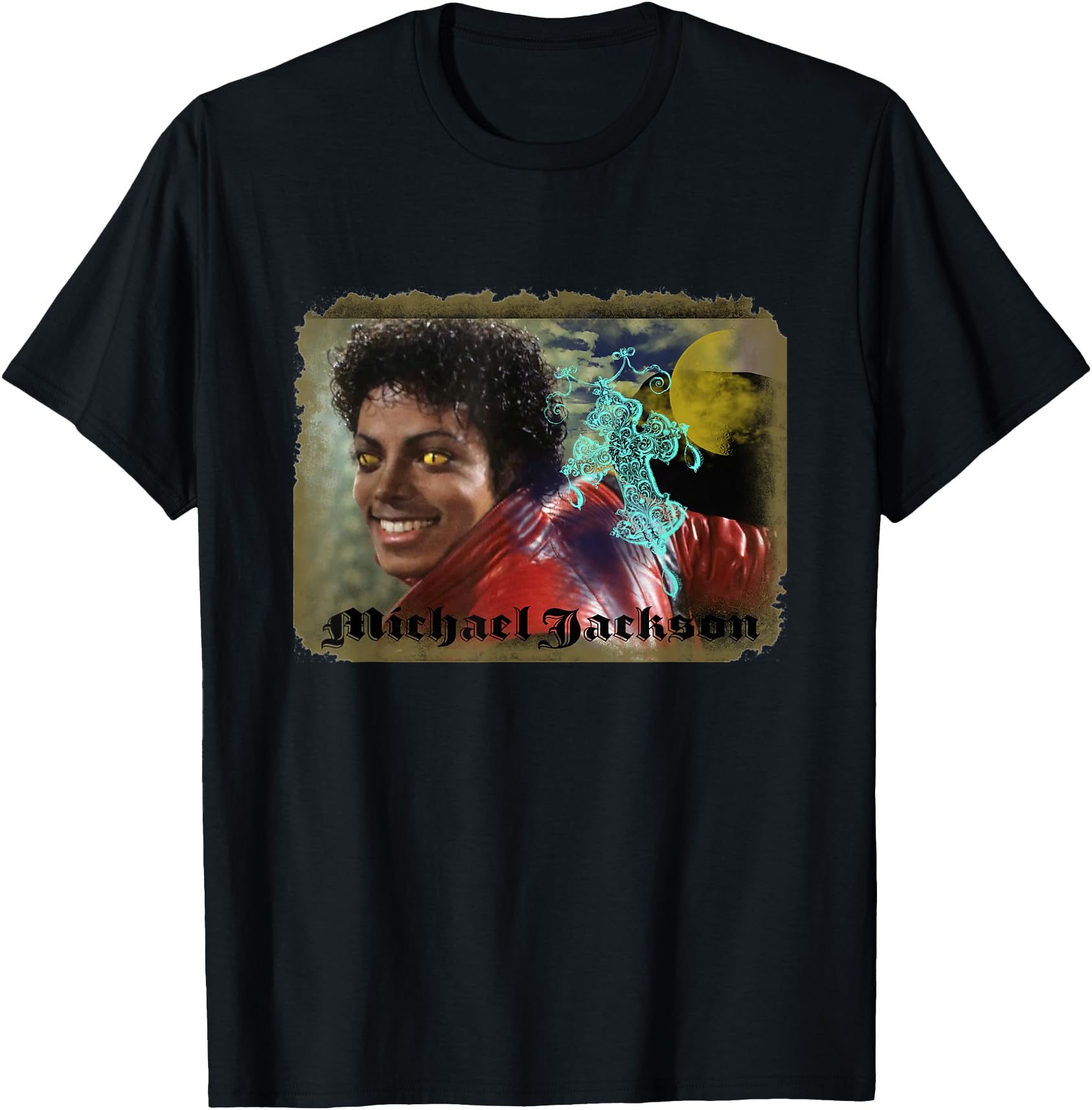 The King of POP MJ-069 Thriller Unisex-Kids Black Cartoon Pattern