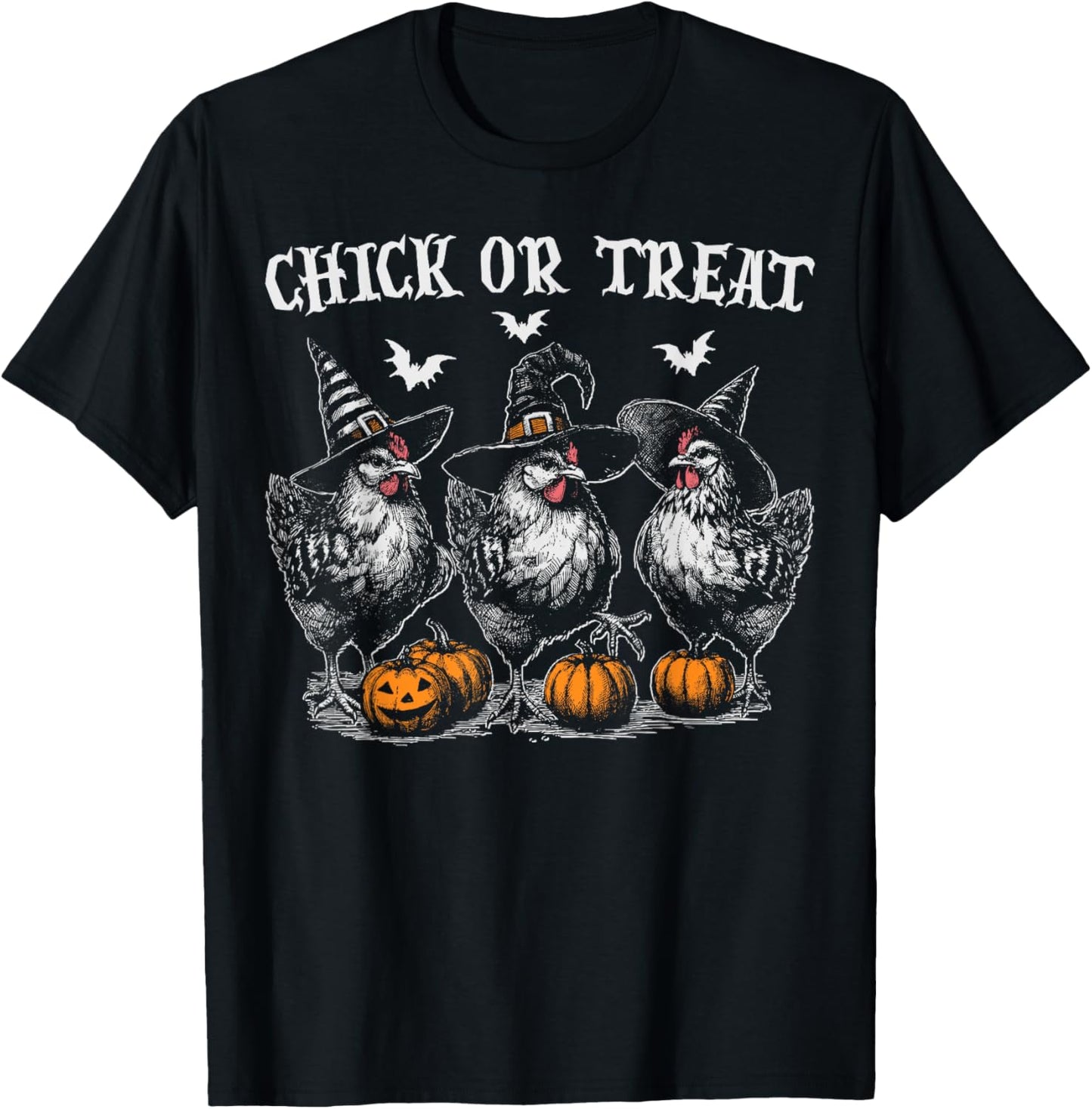 Chick Or Treat Halloween Chicken Witches Spooky Season T-Shirt