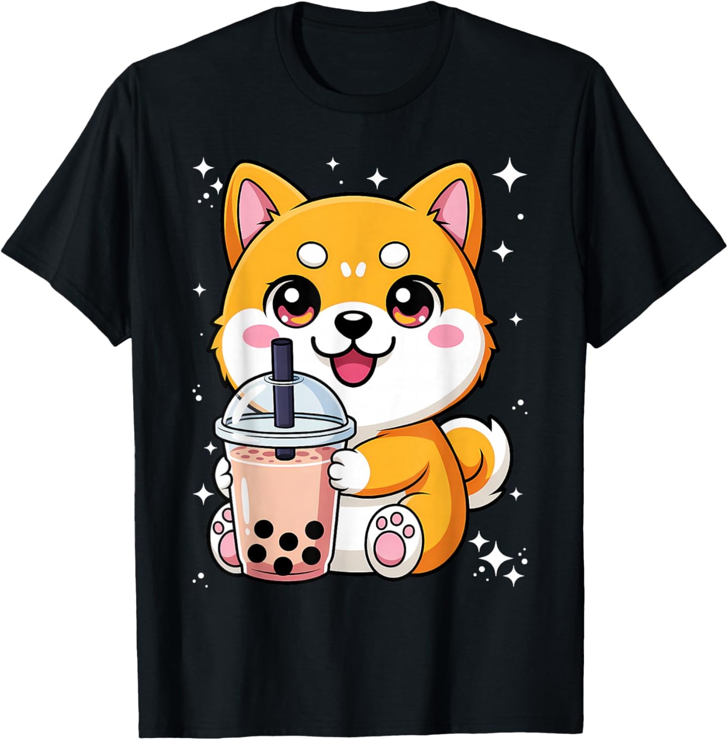 Kawaii Shiba Inu Dog Bubble Tea Anime Chibi Men Women Girls