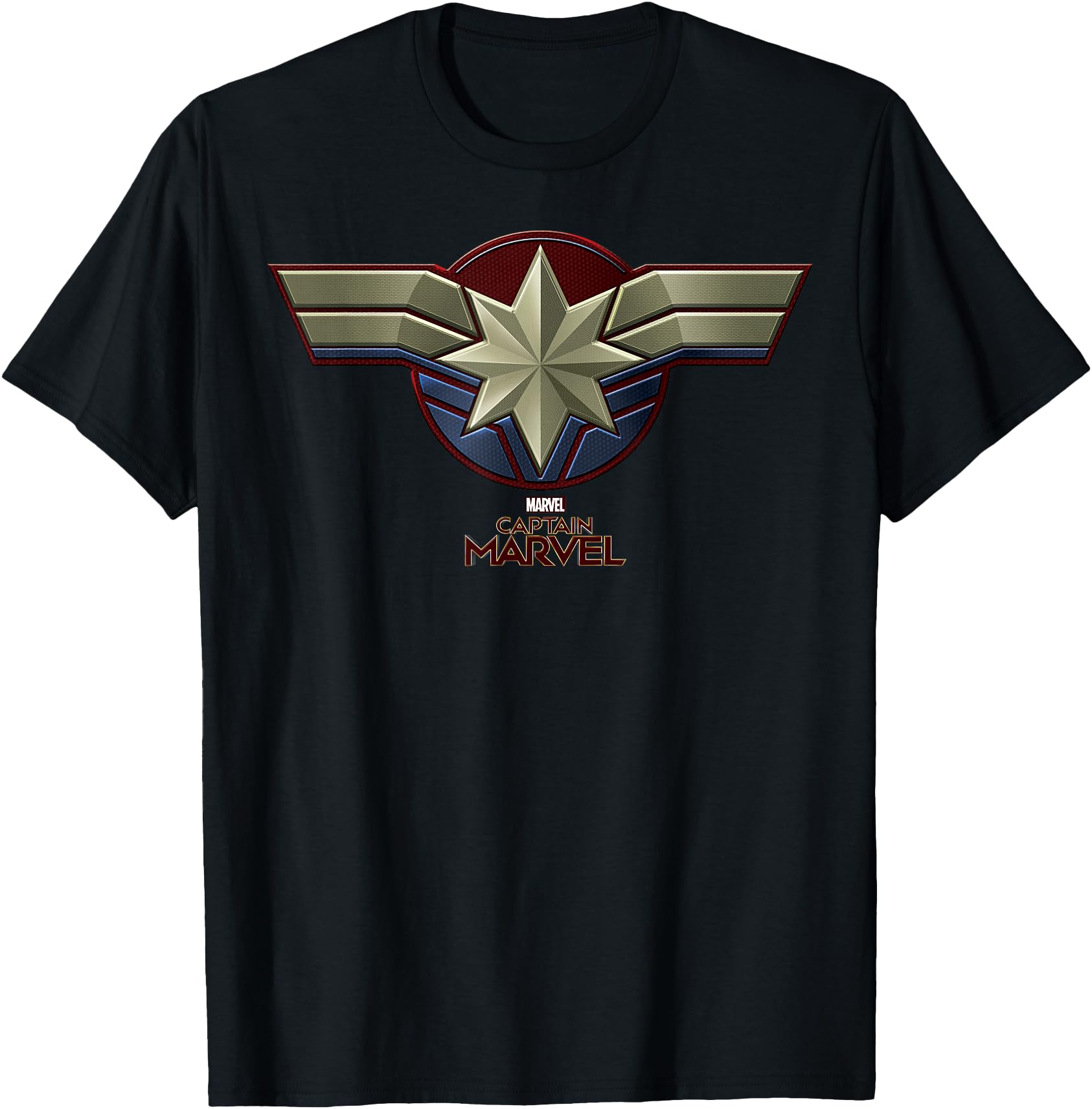 Marvel Captain Marvel Movie Chest Symbol T-Shirt