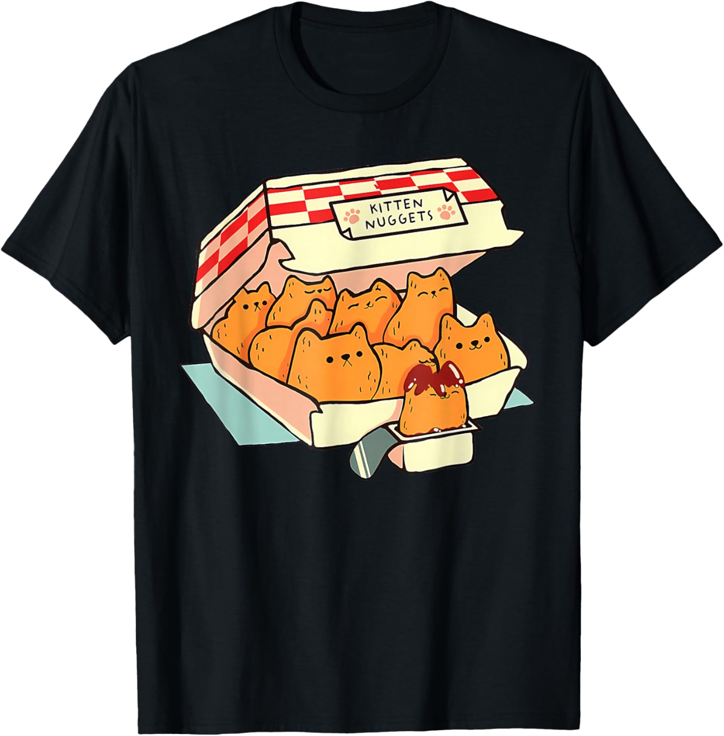 Kitten Nuggets Food Pun Cat Lover Gift Chicken Nuggets