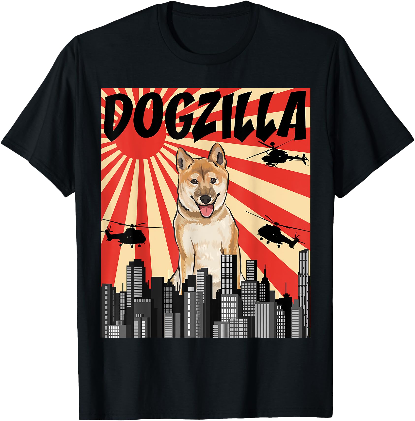 Funny Retro Japanese Dogzilla Shiba Inu