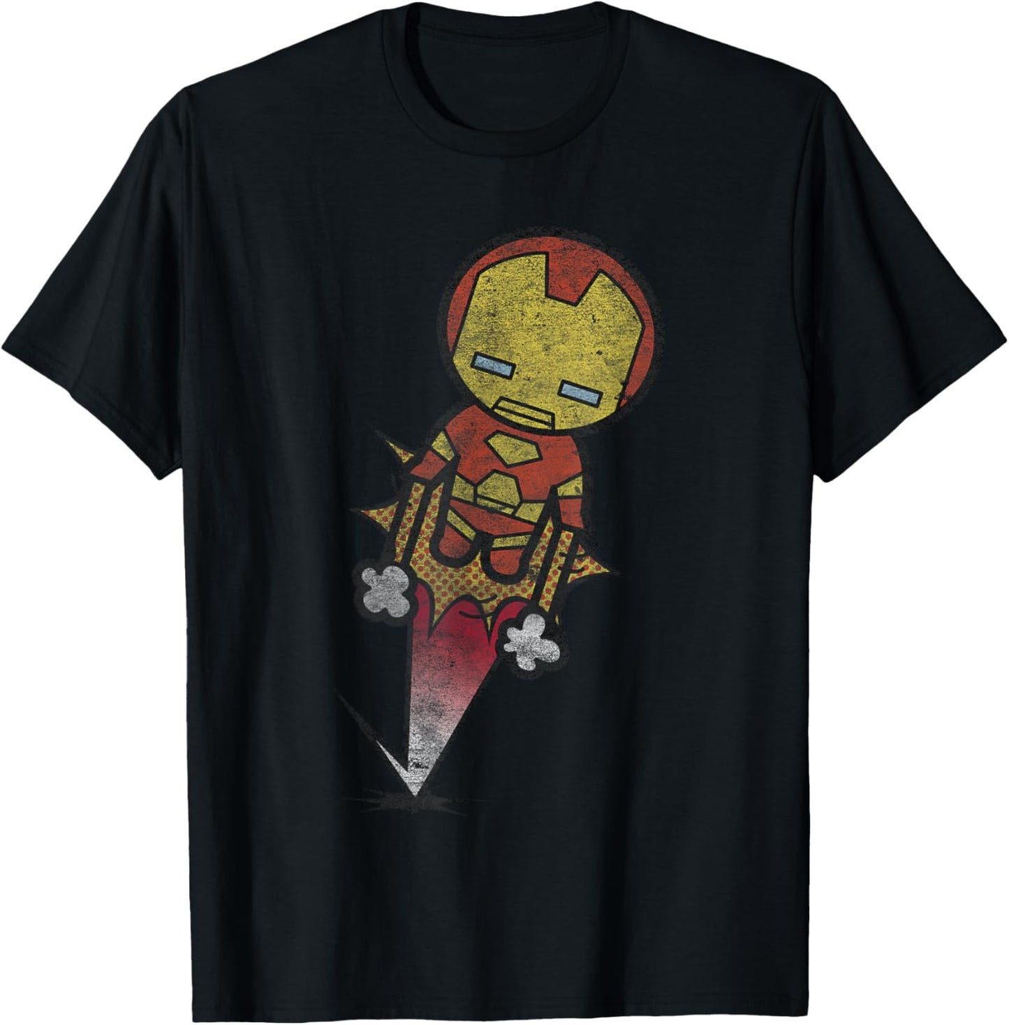 Marvel Kawaii Chibi iron Man Blasting Off Distressed
