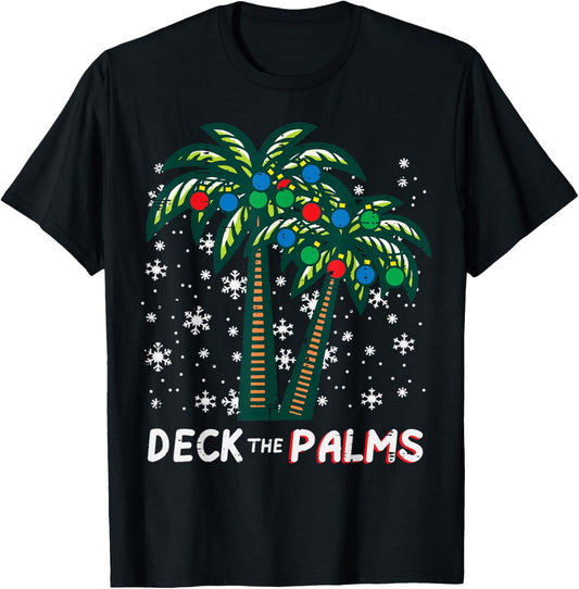 Christmas Deck The Palms Xmas Beach Tropical Men Women Kids