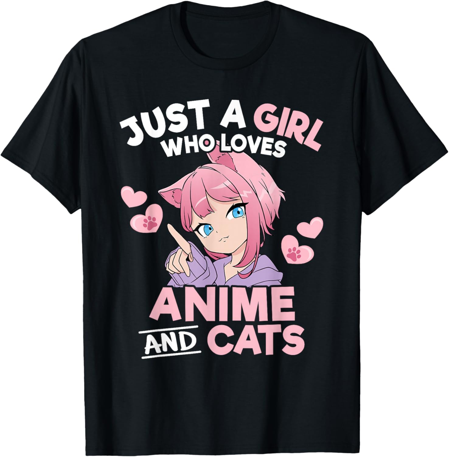Just A Girl Who Loves Anime And Cats Cute Otaku Manga