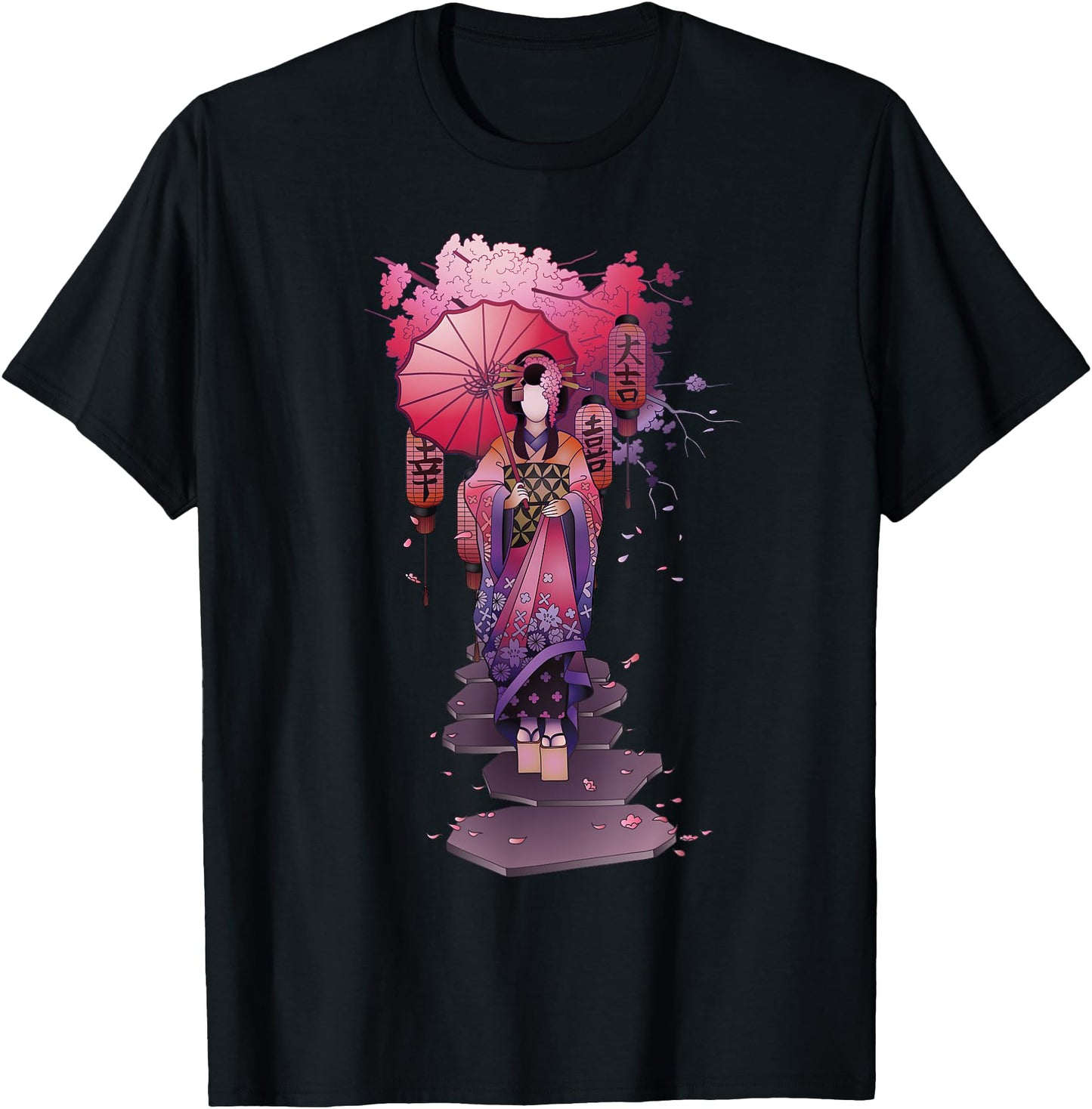 Vintage Japanese Kawaii Geisha Girl in Kimono Japan Art