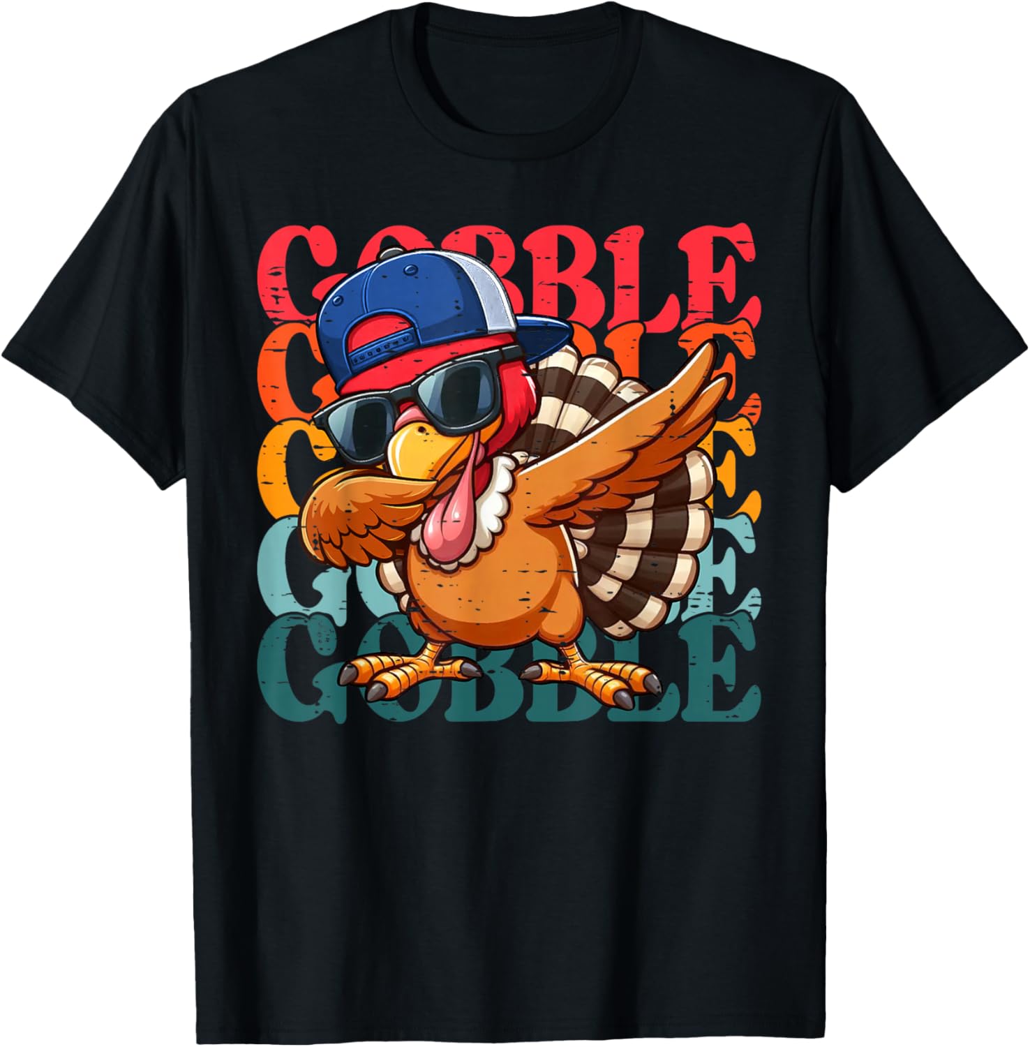 Thanksgiving Shirts Boys Toddler Funny Turkey Dabbing Gobble