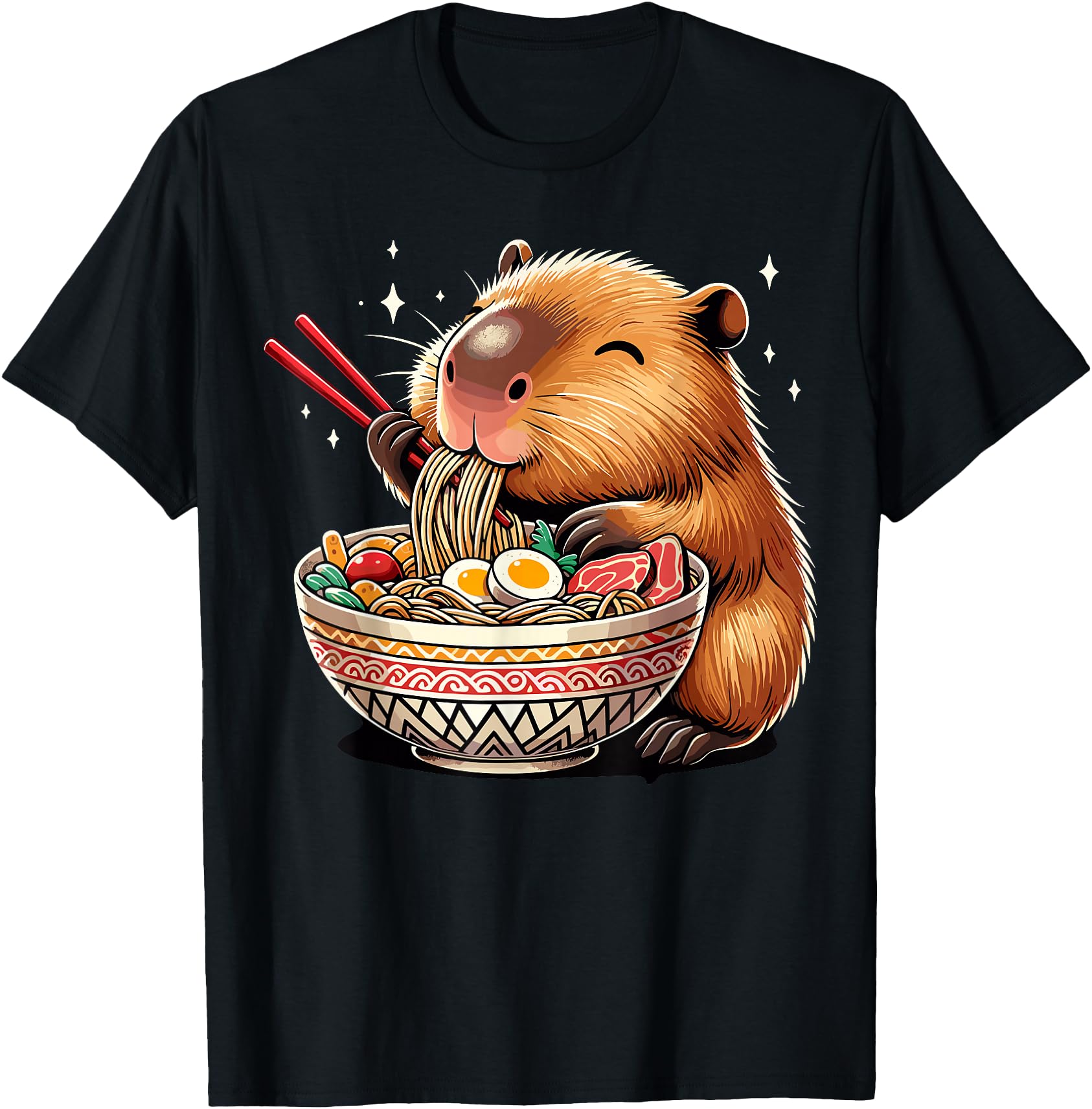Kawaii Capybara Eating Japanese Ramen Noodles Capybara
