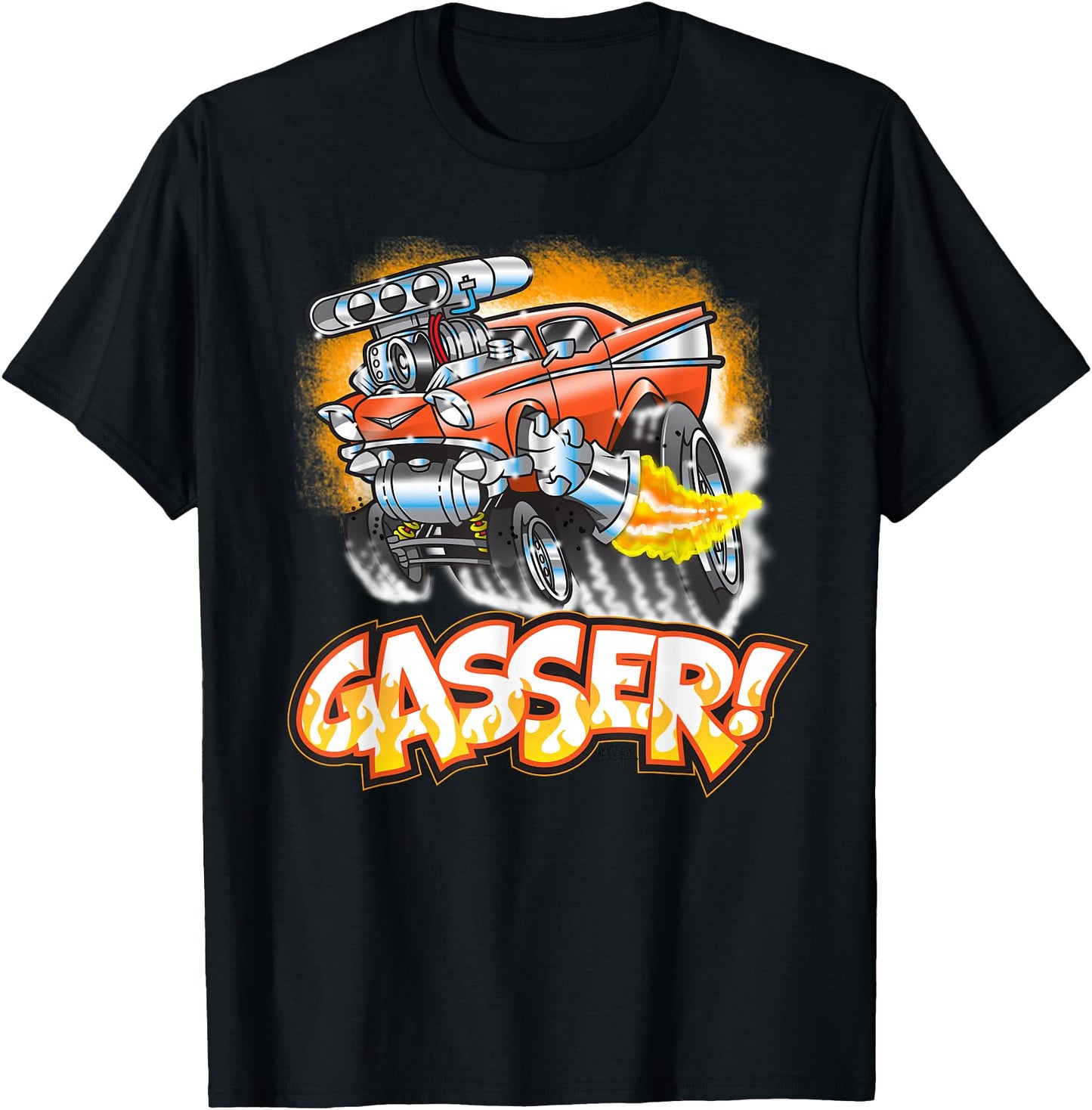 Hot Rod Gasser 57 Drag Racing Street Blown Car T-Shirt