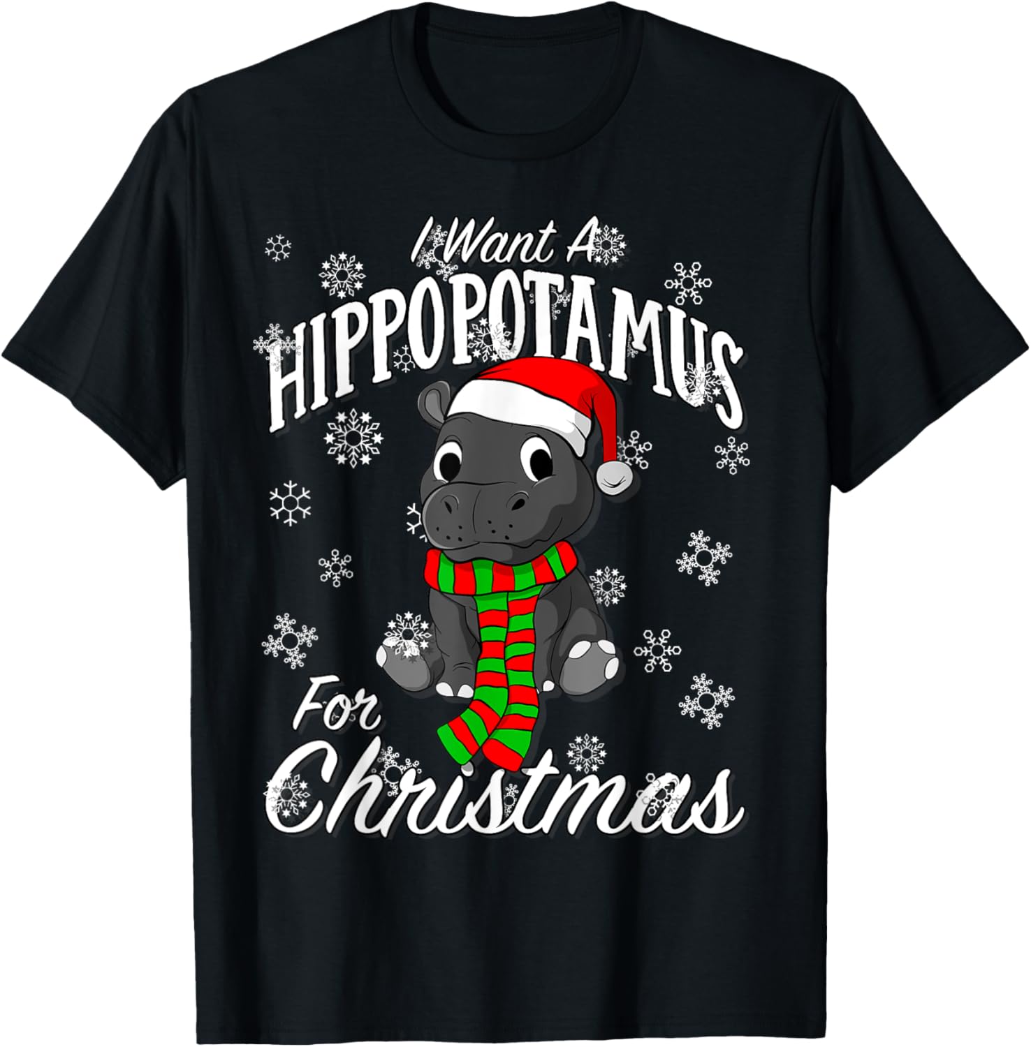 I Want A Hippopotamus For Christmas Shirt | Xmas Hippo