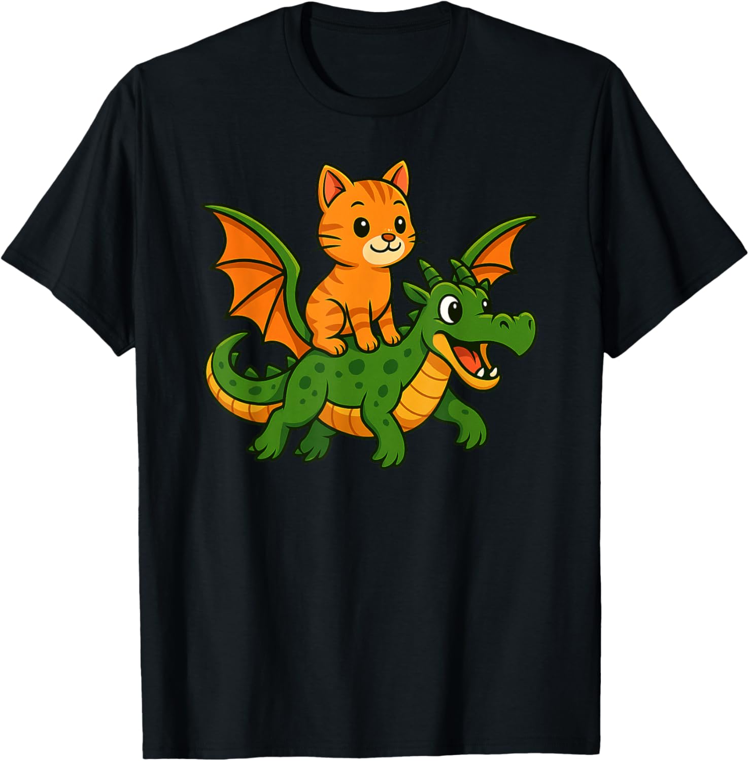 Orange Cat Dragon Riding Animal Lover Mom Dad Kids