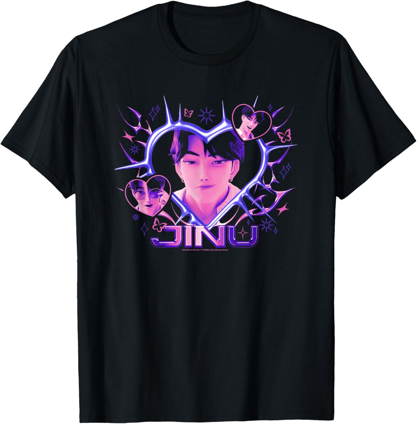 Kpop Demon Hunters Halloween Jinu Y2k Heart Shape Portrait