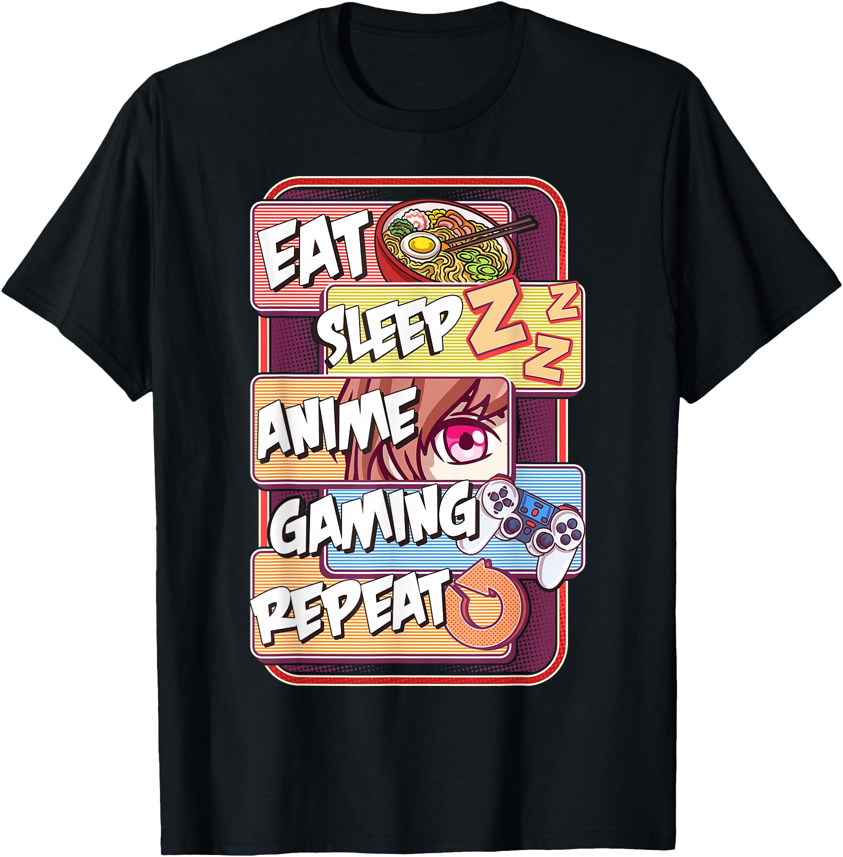 Kawaii Eat Sleep Anime Gaming Repeat