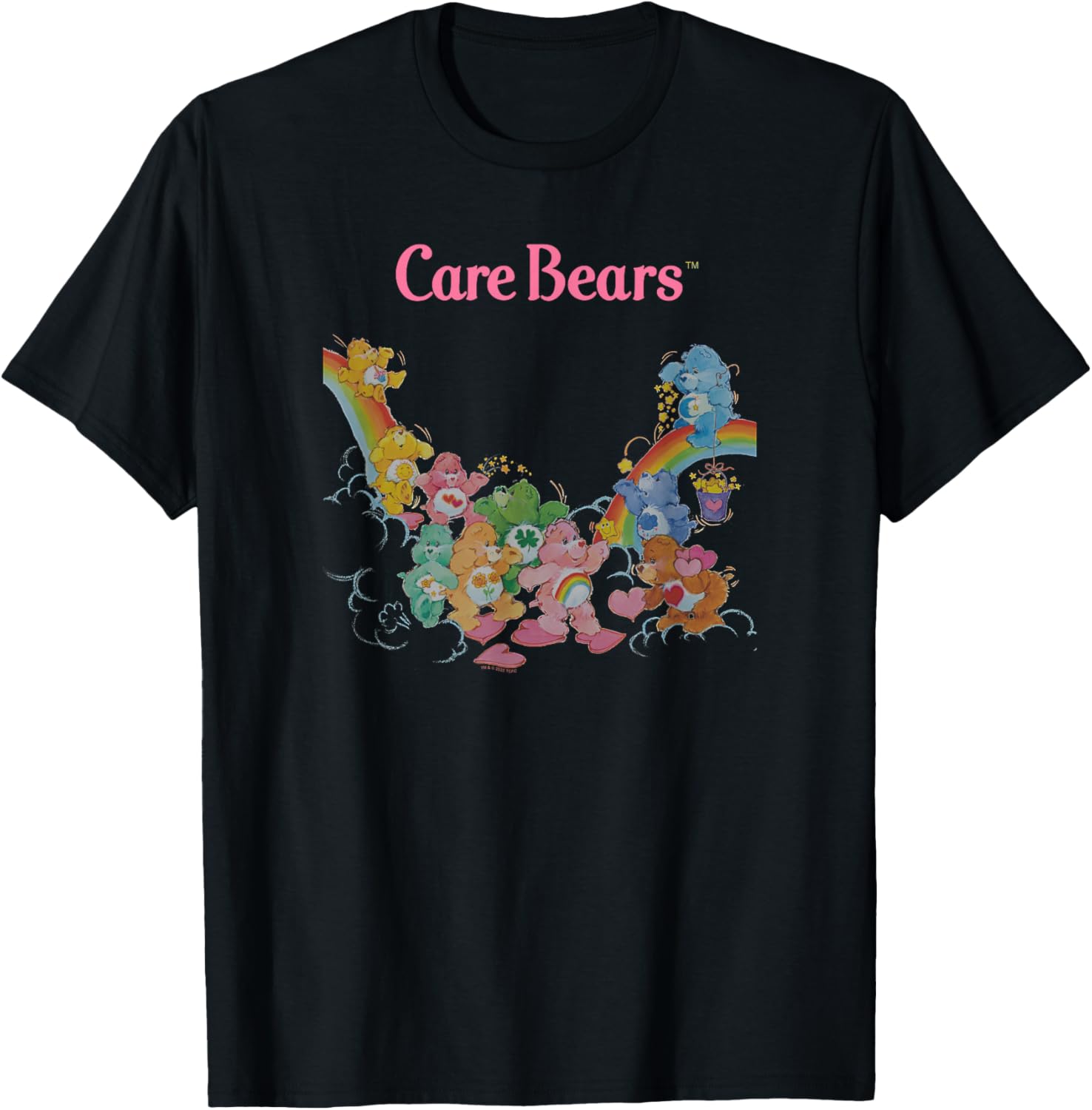 Care Bears Vintage Classic Rainbow Group Heart Poster T-Shirt