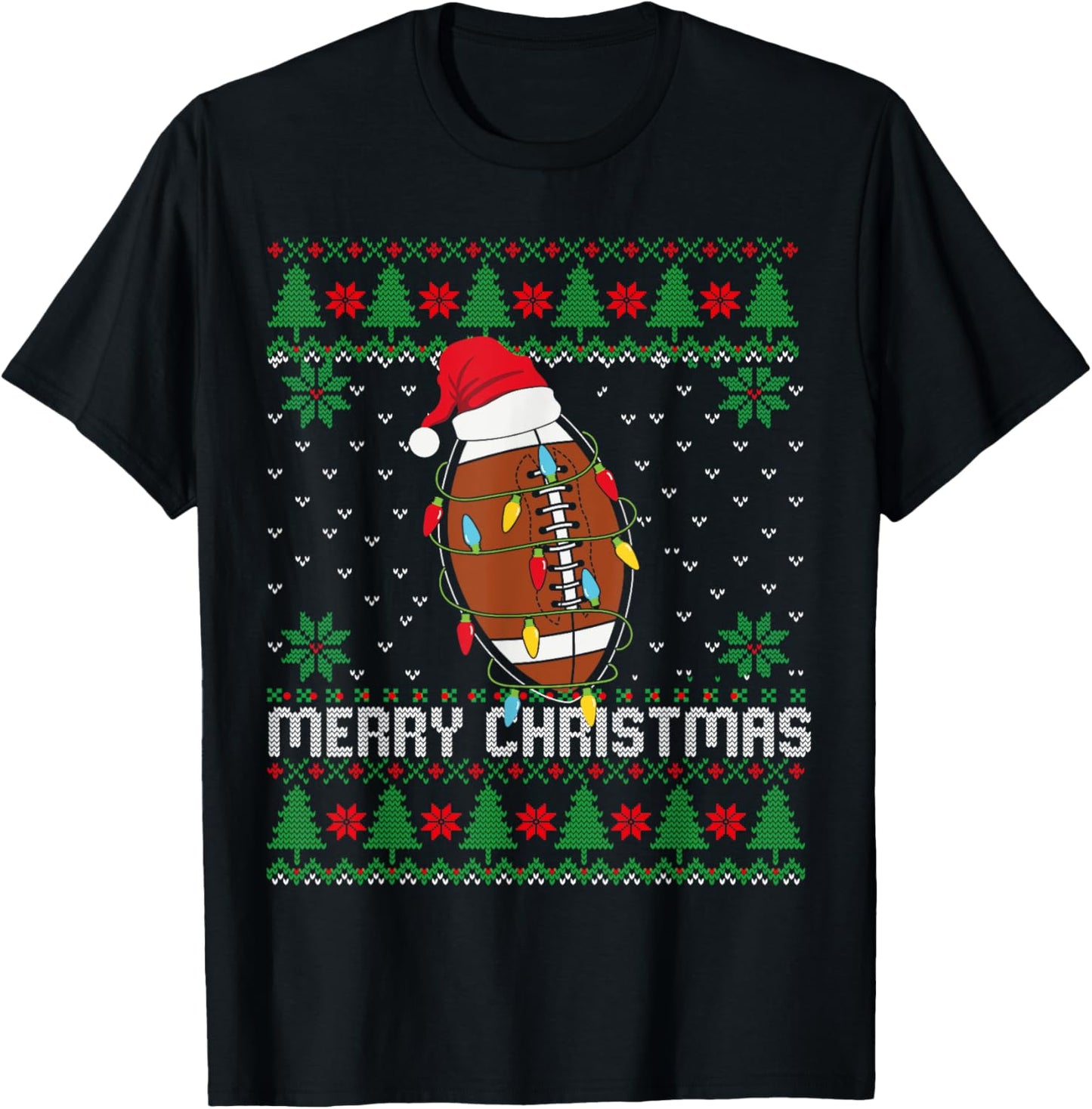 This is My Christmas Pjamama Football With Santa Hat Xmas