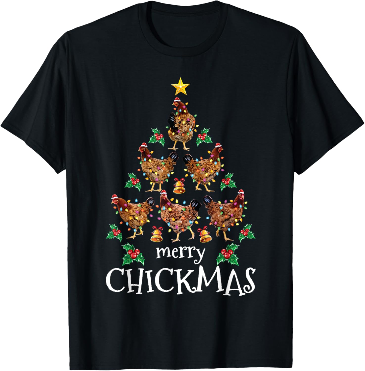 Christmas Chicken Tree Xmas Funny Merry Chickmas