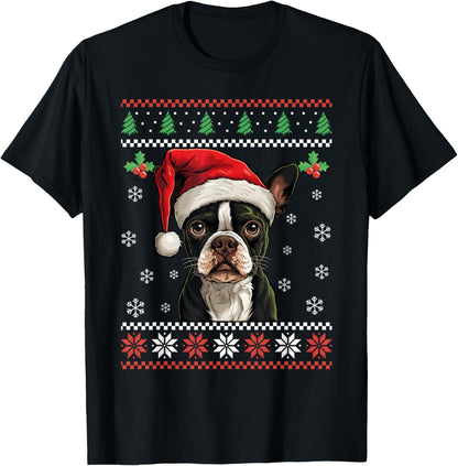 Boston Terrier Ugly Christmas Sweater Xmas For Adults Kids