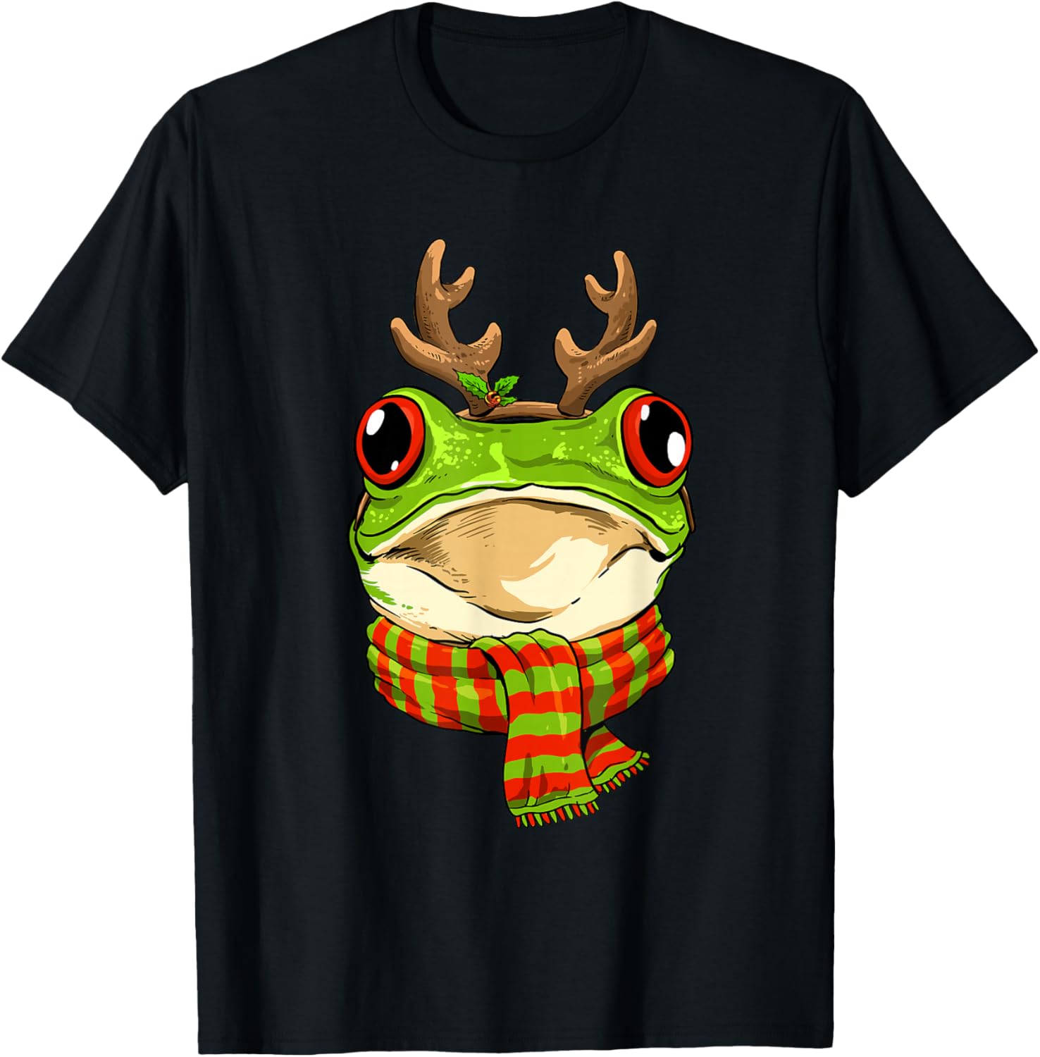 Christmas Frog Shirt Reindeer Frog Toad Xmas Frog Lovers