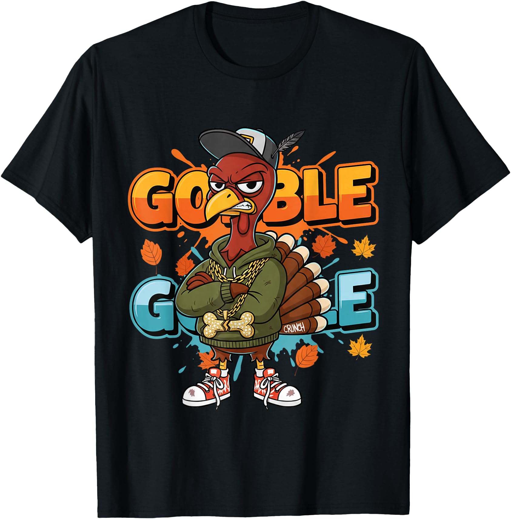 Thanksgiving Shirt for Boys Youth Hip Hop Turkey