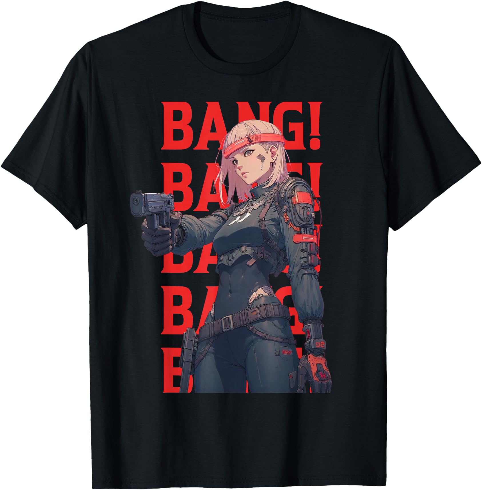BANG! BANG! BANG! BANG! BANG! Cool Anime Girl Shooting Gun