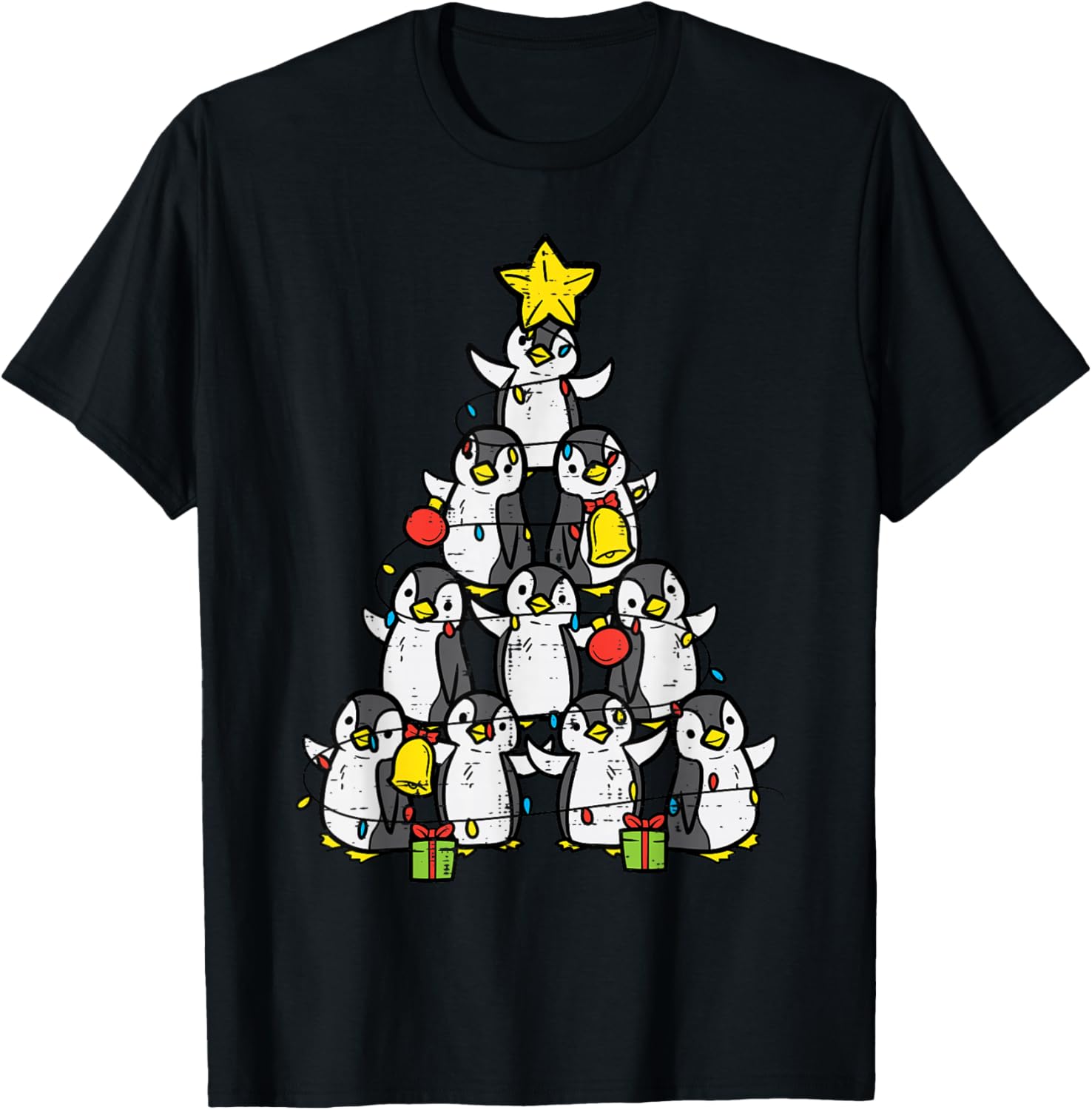 Penguin Christmas Tree Cute Xmas Women Girls