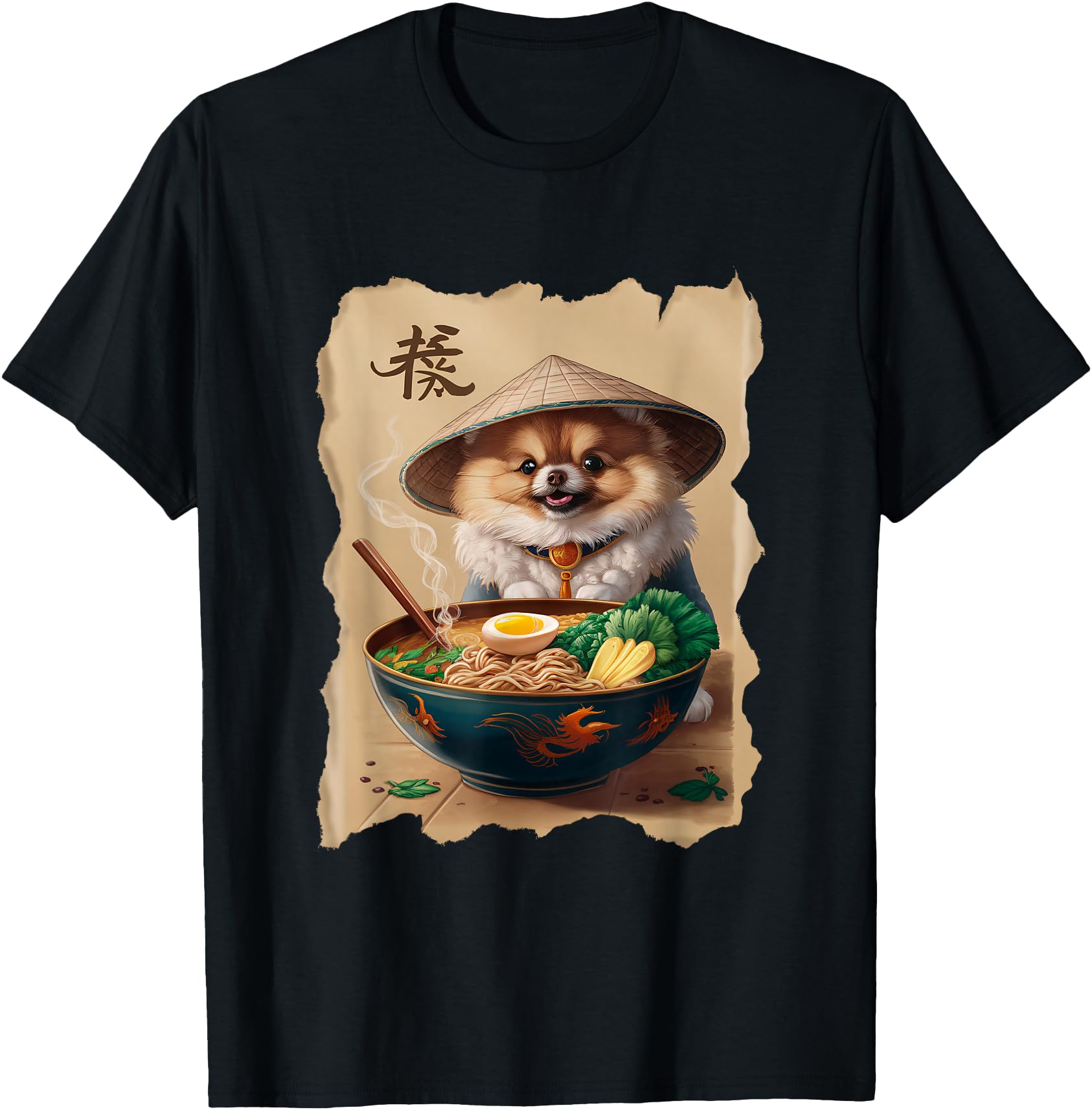 Men Woman Kawaii Eating Ramen Japanese Pomeranian