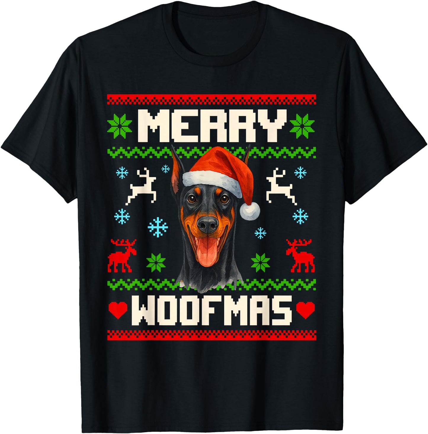 Funny Doberman Dog Christmas Ugly Sweater Pet Dog Lover Xmas