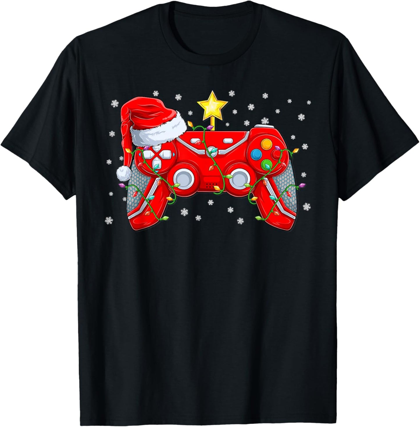 Funny Boys Christmas Shirts Video Game Santa Hat Gamer Xmas