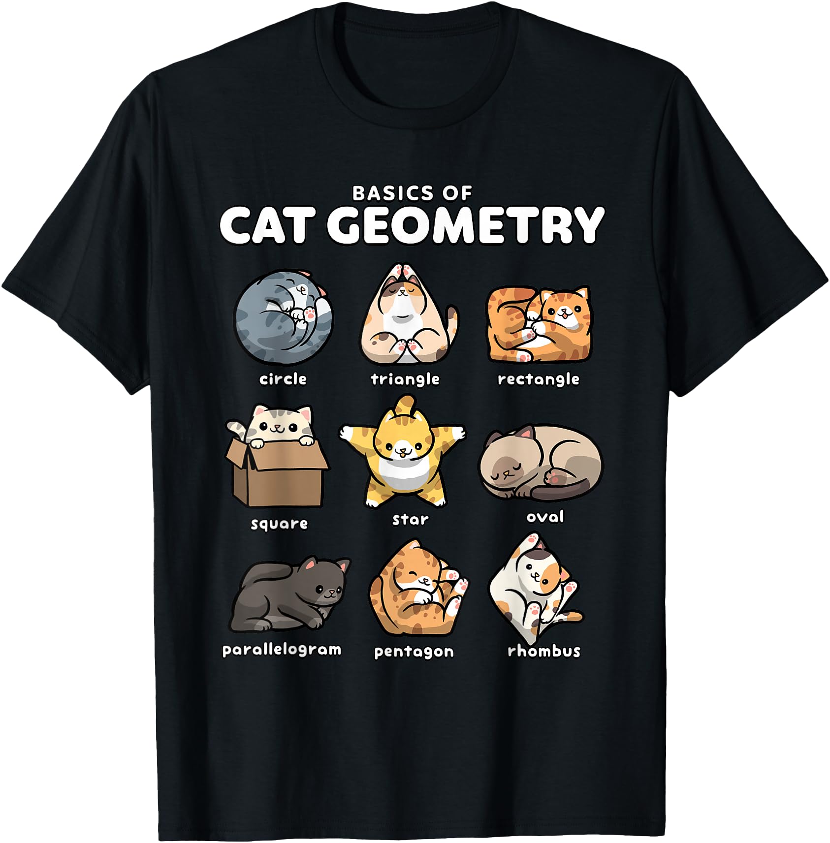 Basics of Cat Geometry Funny Cat Shapes Design