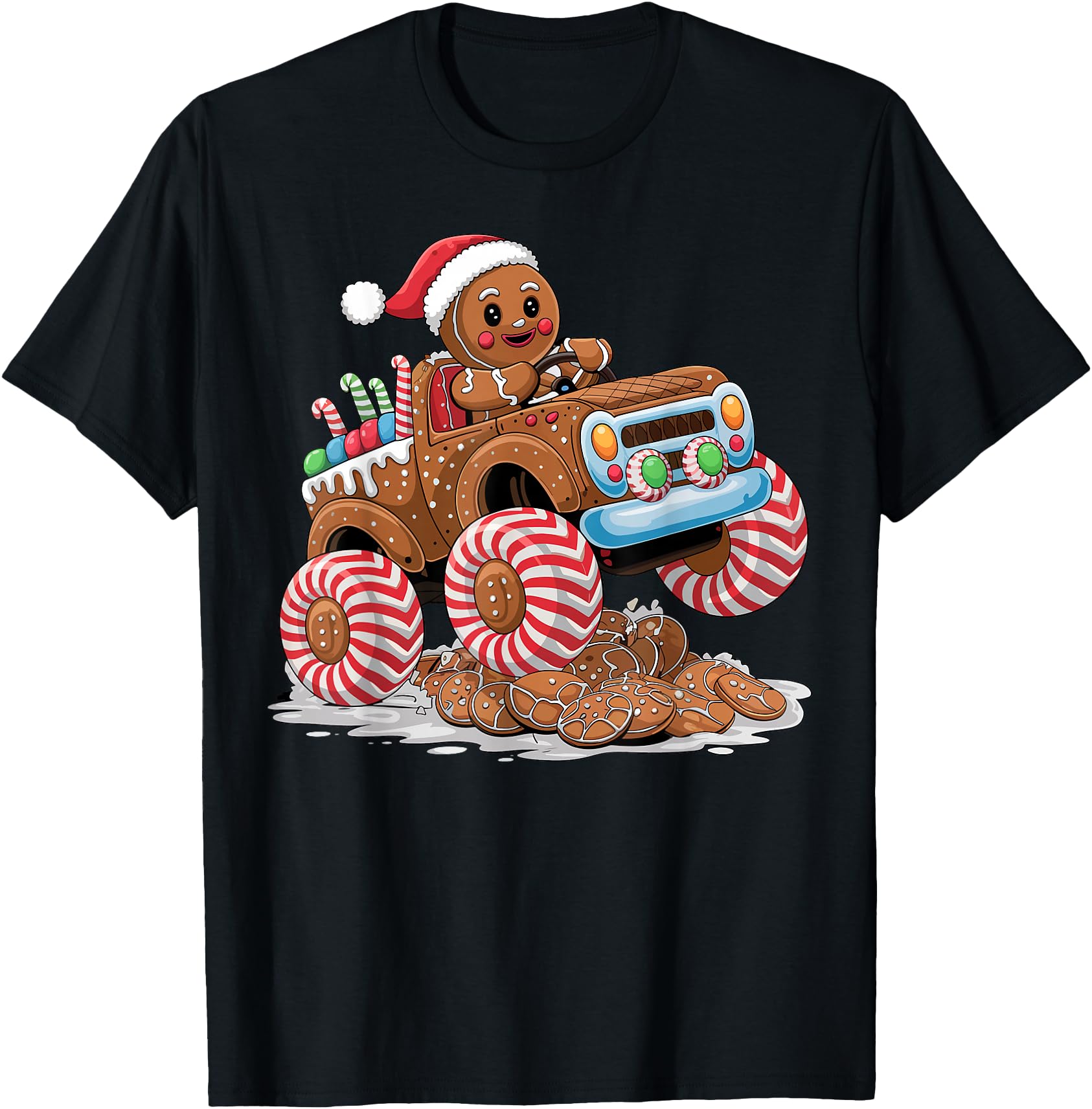 Monster Truck Gingerbread Man Funny Christmas Baking