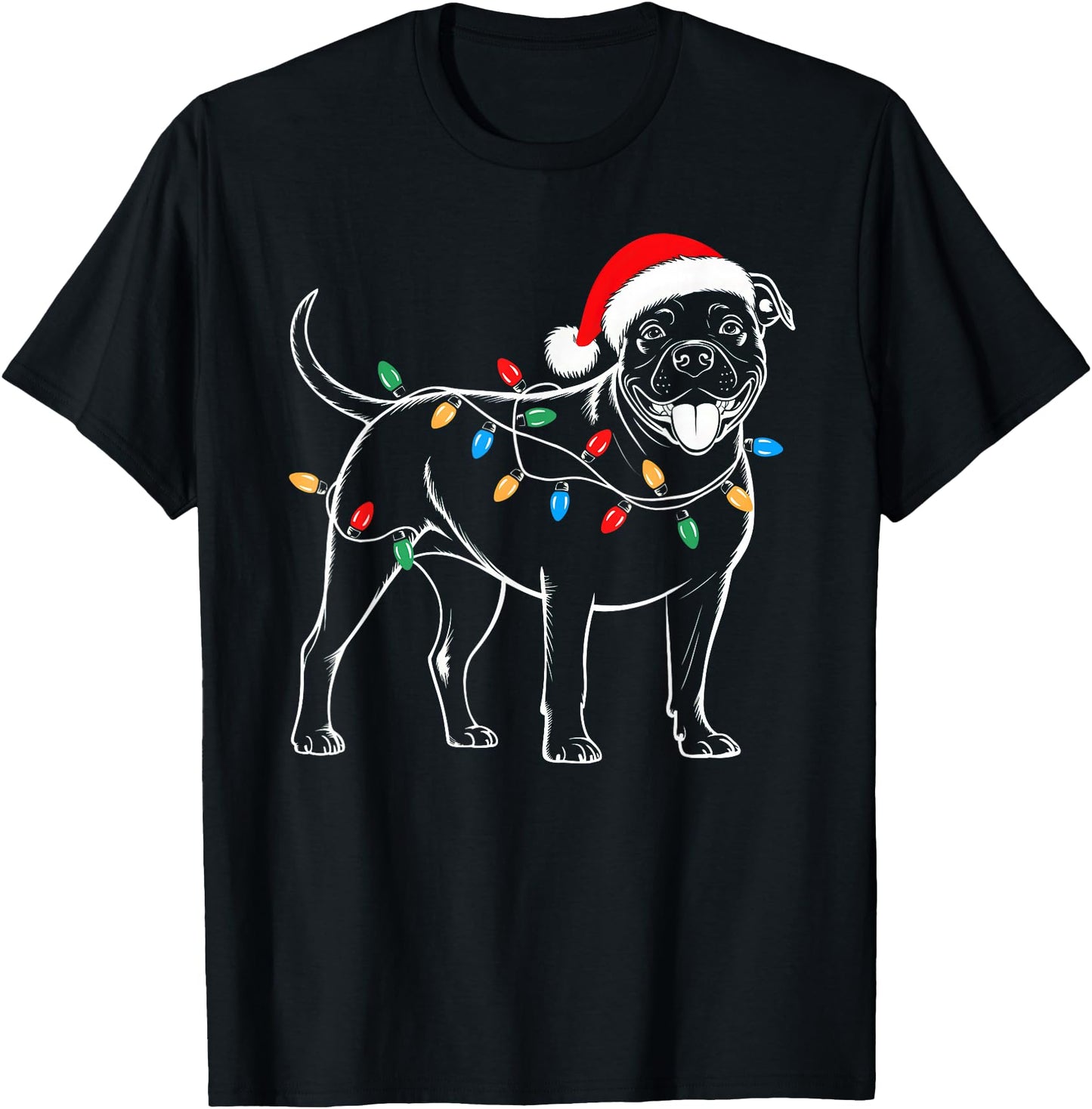 Pitbull Dog Christmas Tree Lights Xmas Pet Animal Dog Lover