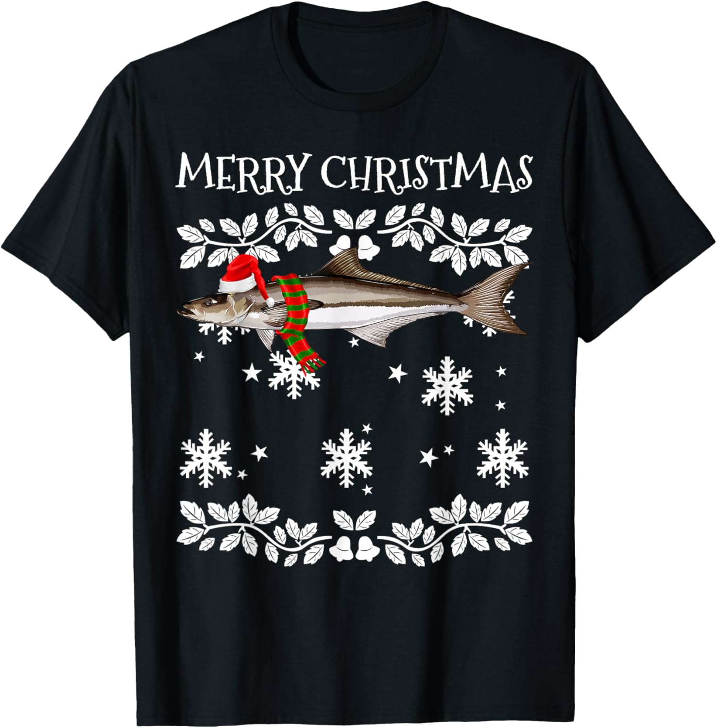 Fish Merry Christmas Ornament Cobia Ugly Xmas