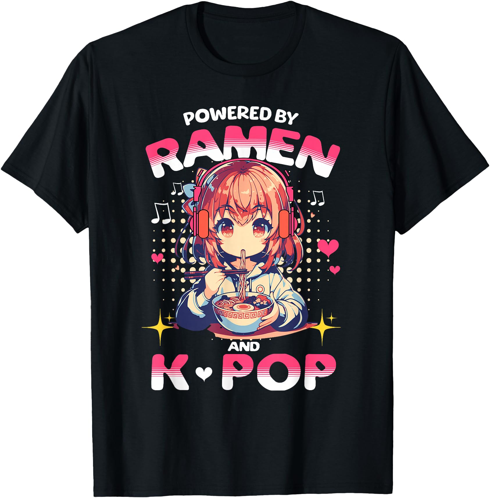 Powered by Ramen and K Pop Funny Anime Korean Music Manga
