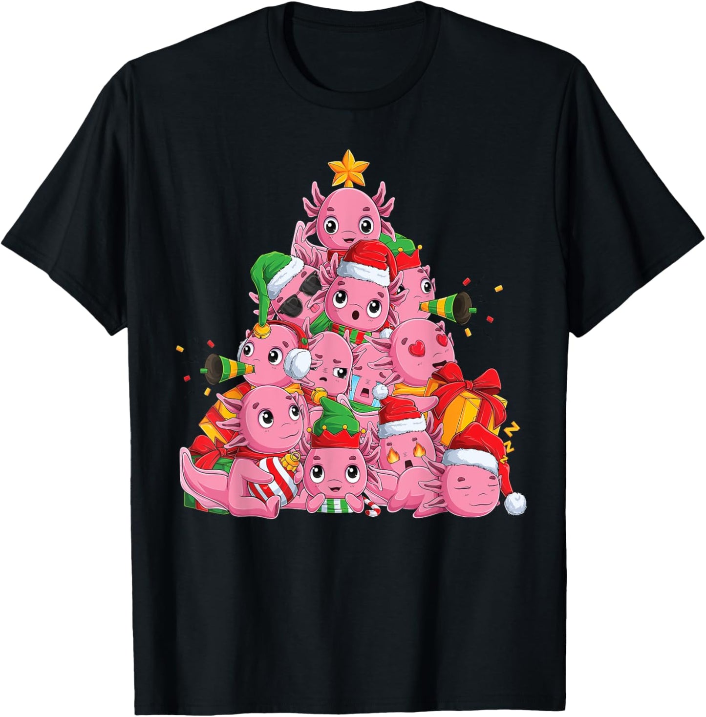 Kawaii Axolotl Christmas Tree Pajama Axolotl Tree Xmas Tree