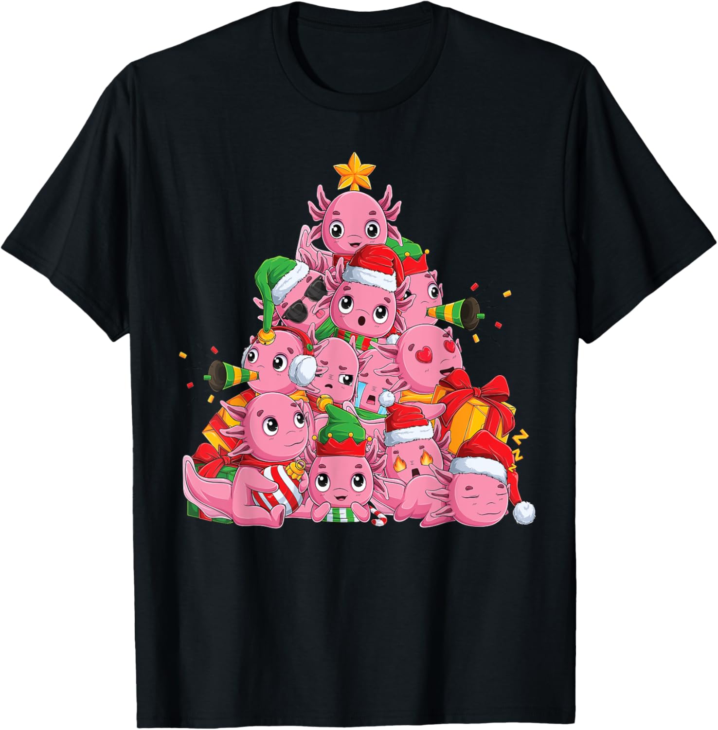 Kawaii Axolotl Christmas Tree Pajama Axolotl Tree Xmas Tree