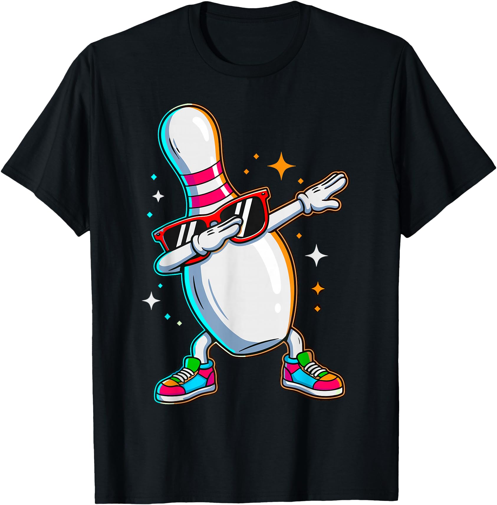 Dabbing Bowling Pin with Sunglasses Bowler