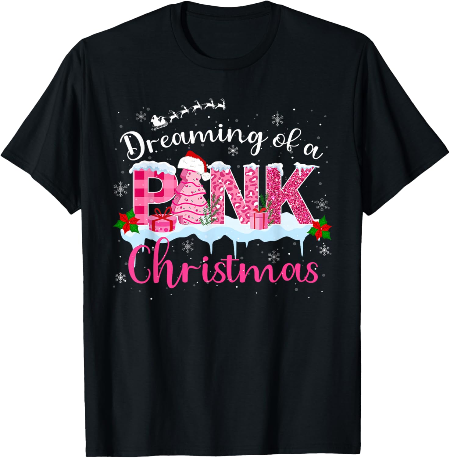 Dreaming Of A Pink Christmas Tree Cakes Santa Hat Xmas
