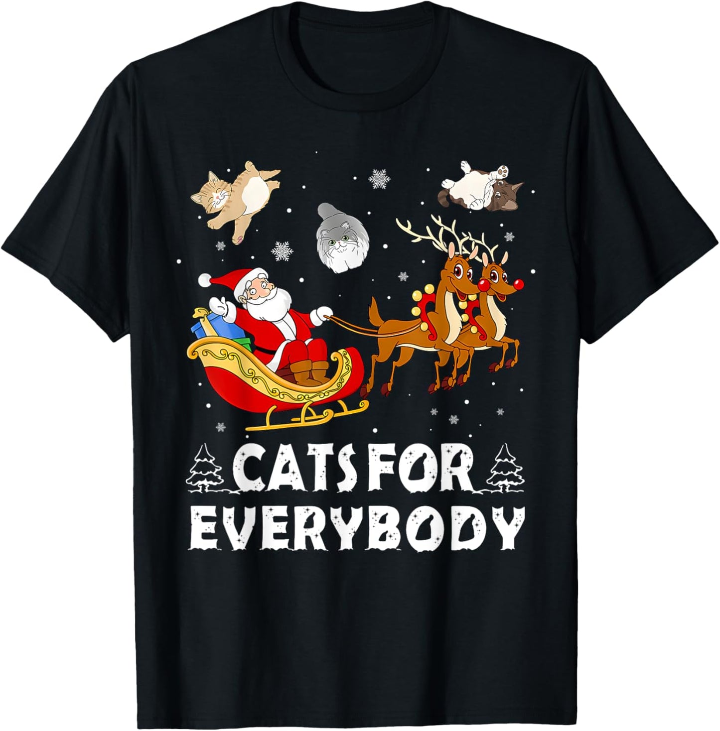Cats For Everybody Christmas Cat Funny Xmas Women Santa Kids