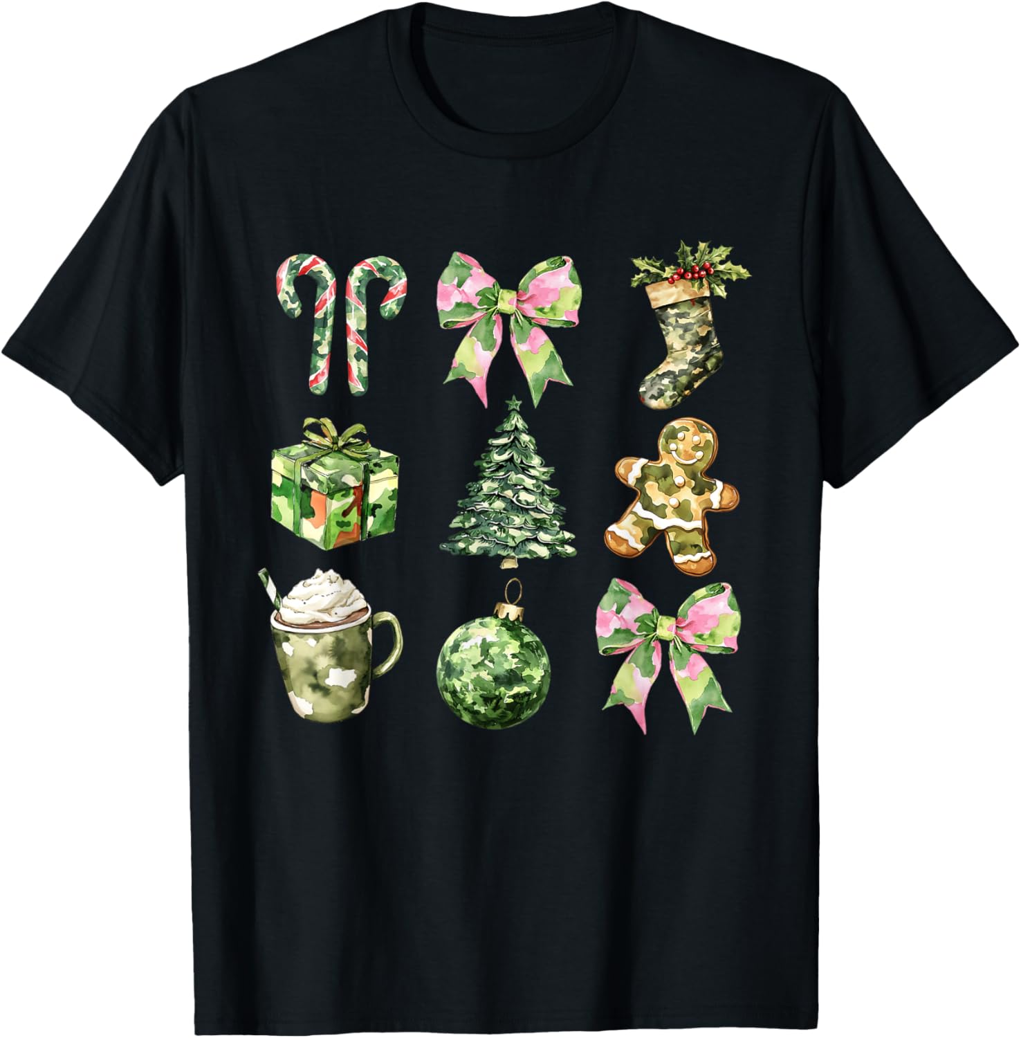 Camo Print Christmas Trees With Camouflage Print Xmas