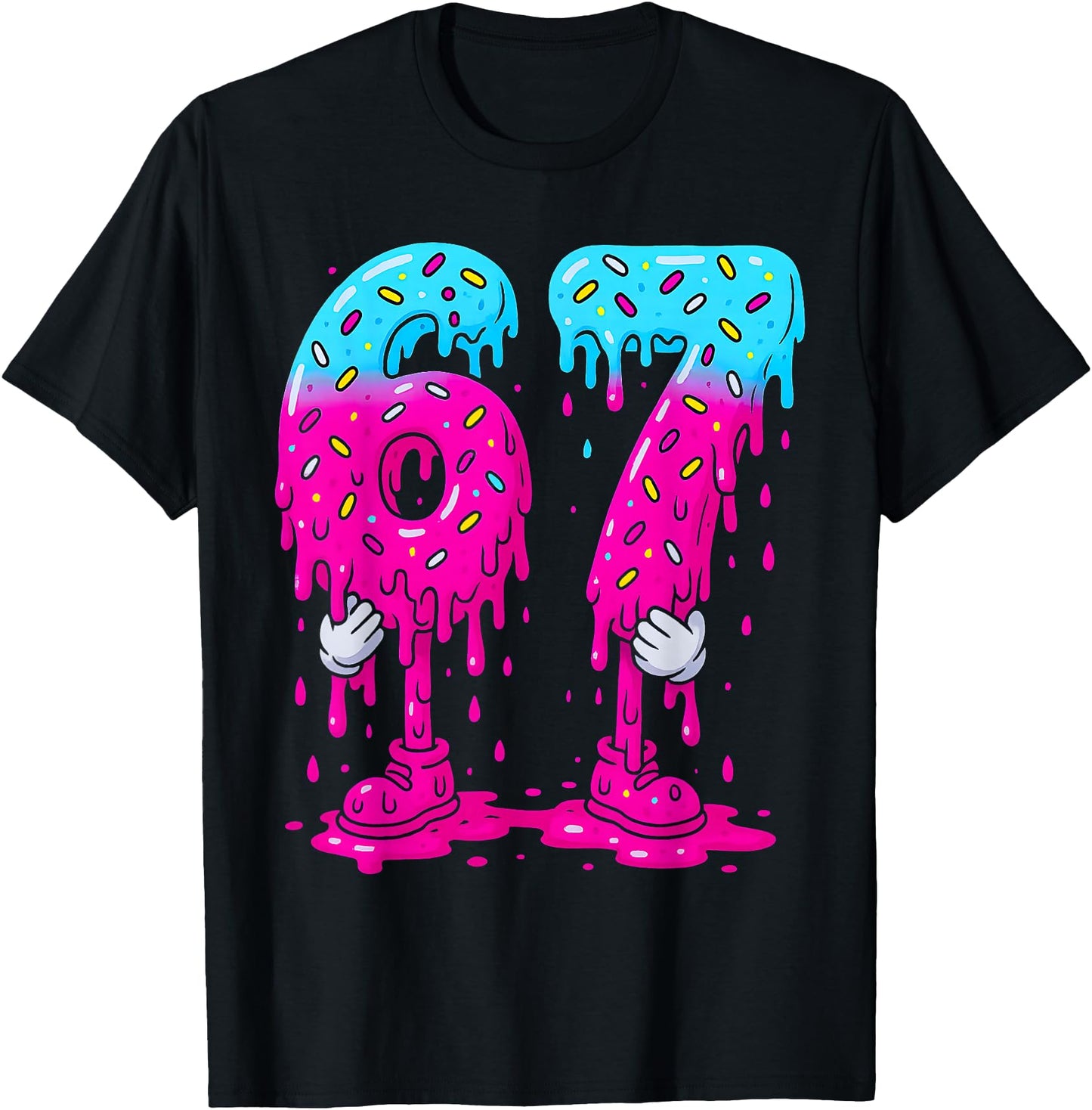 Six Seven Ice Cream Drip Sports Cool Meme 67 Funny Number
