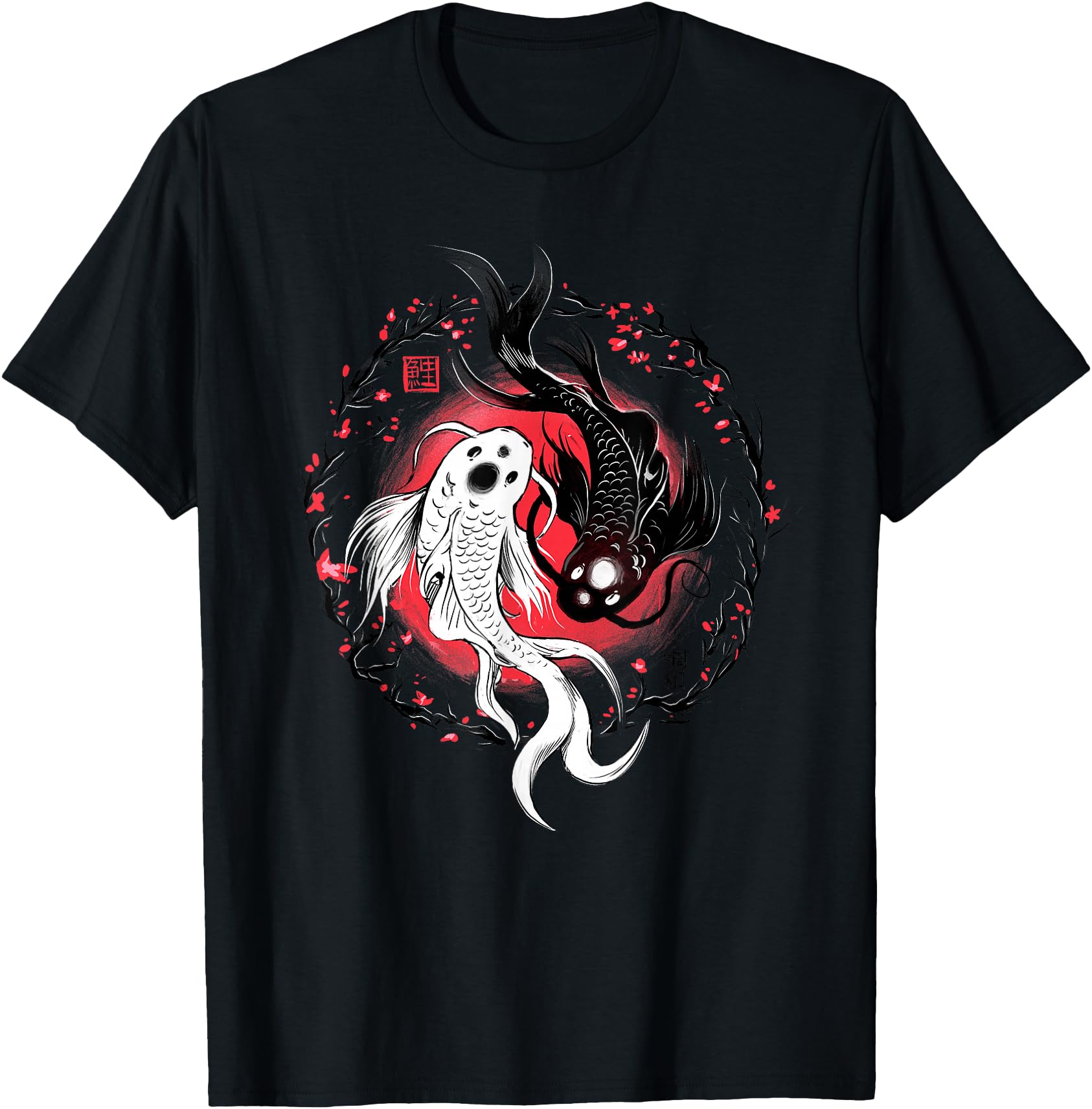 Japanese Yin Yang Koi Fish art