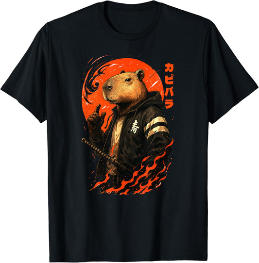 Capybara Japanese Anime Samurai Ninja Japan Boys Girls Kids