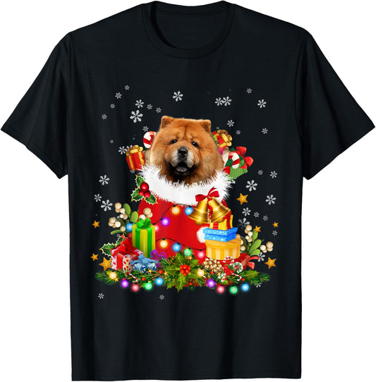 Chow Chow Dog Christmas Tree Lights Pajamas Xmas Matching
