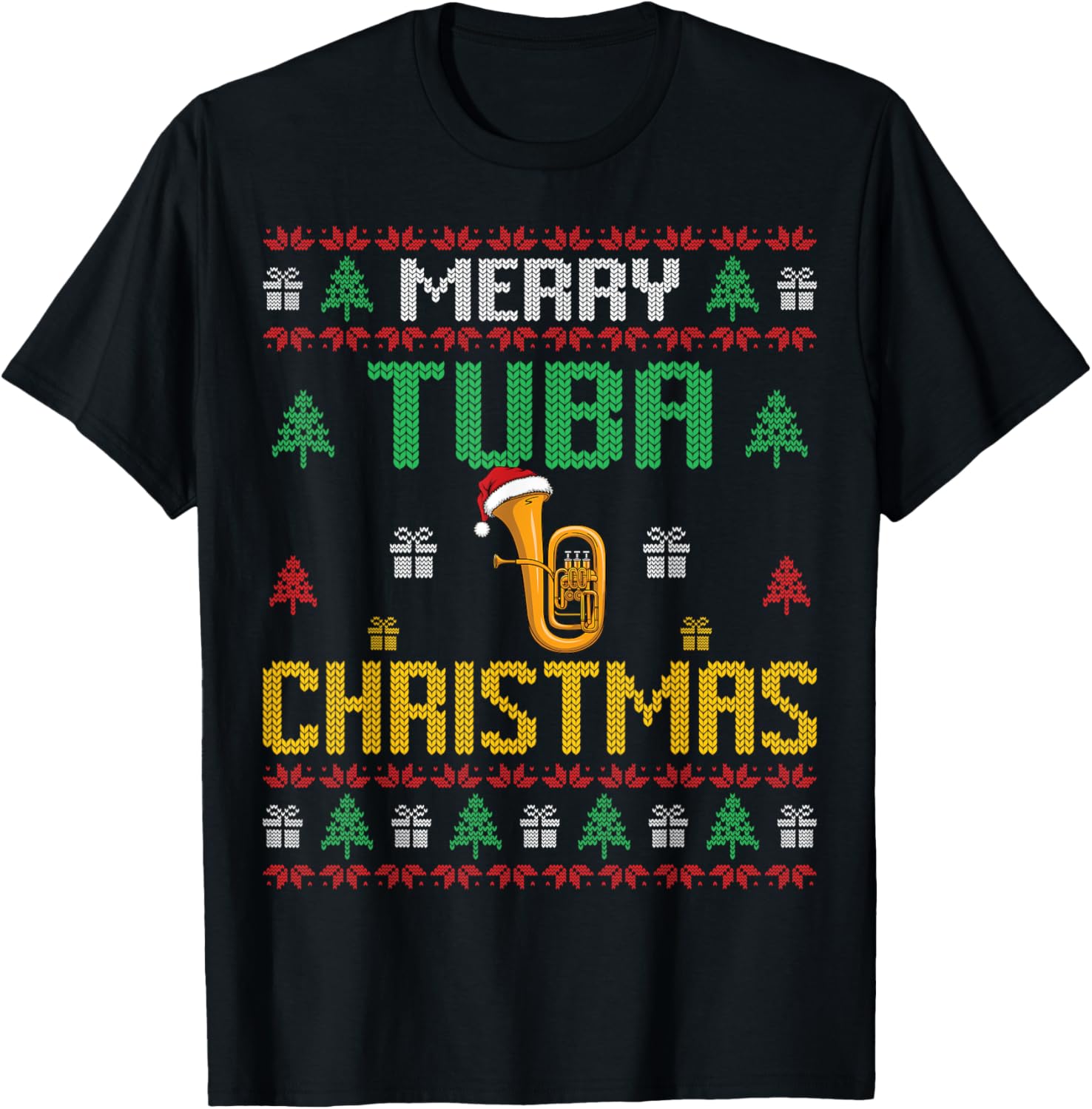 Merry Tuba Christmas Funny Tuba Player Ugly Xmas Holiday